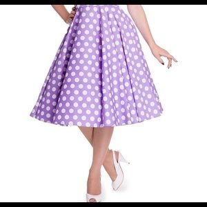 | Hell Bunny Vixen | Purple Polka-dot skirt
